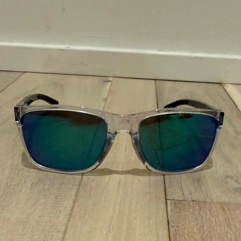 Under armor Silver and green mirrored sunglasses with tortoiseshell arms